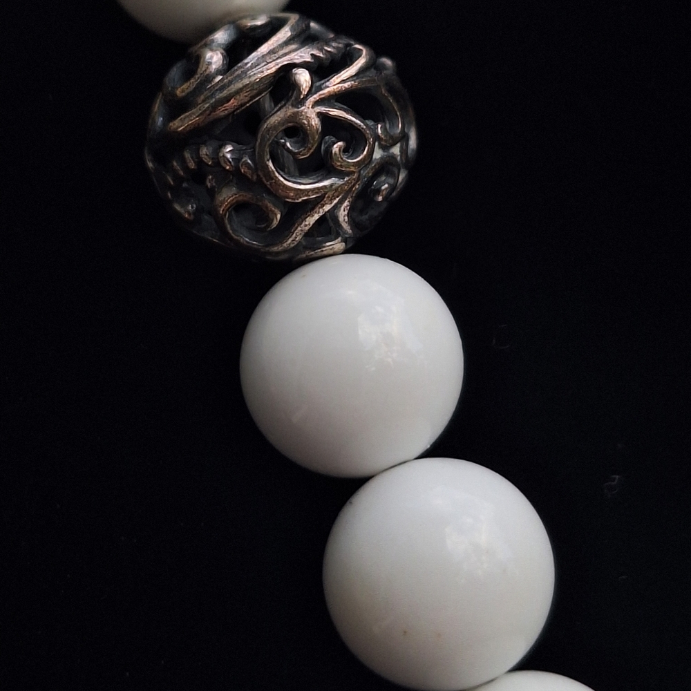 Final price drop-Carolyn Pollack Retired Relios 16"-18" White Agate Necklace - Picture 7 of 12